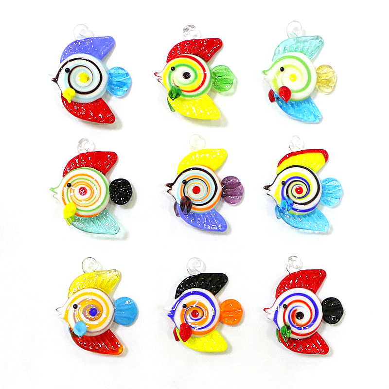Marine Aquarium Europe - Kleurrijke miniatuur tropische vis glazen hanger